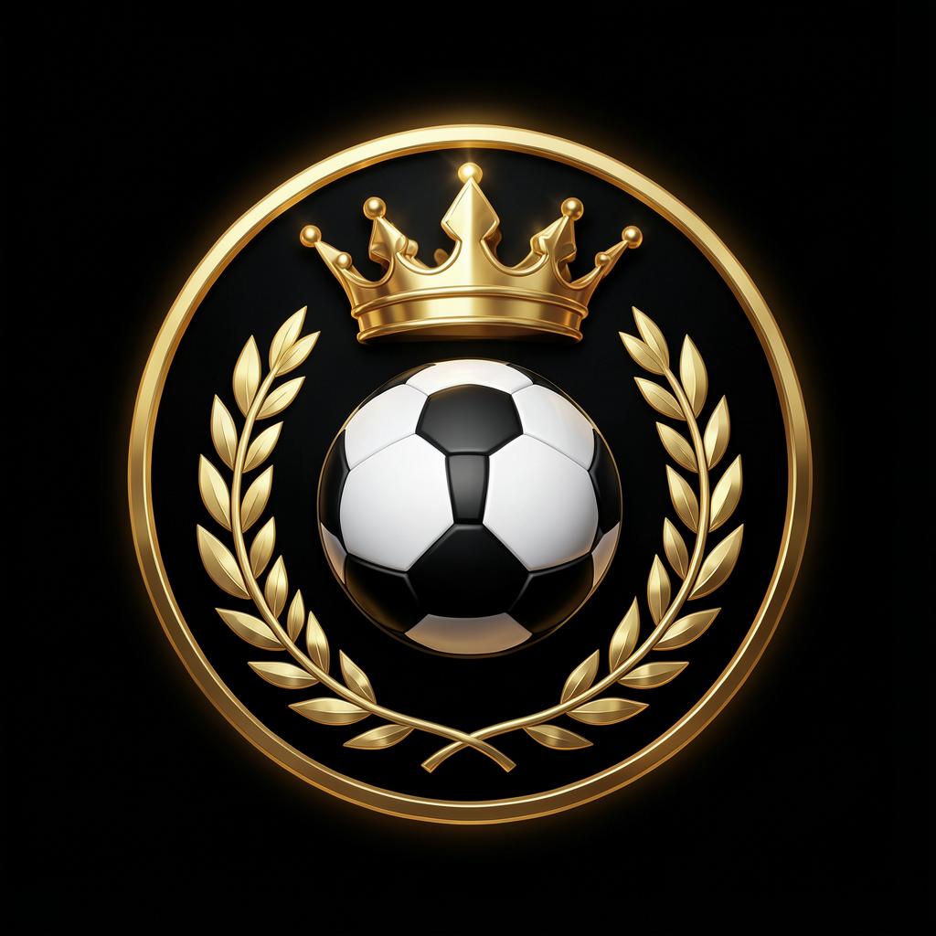 Gold crown and football crest